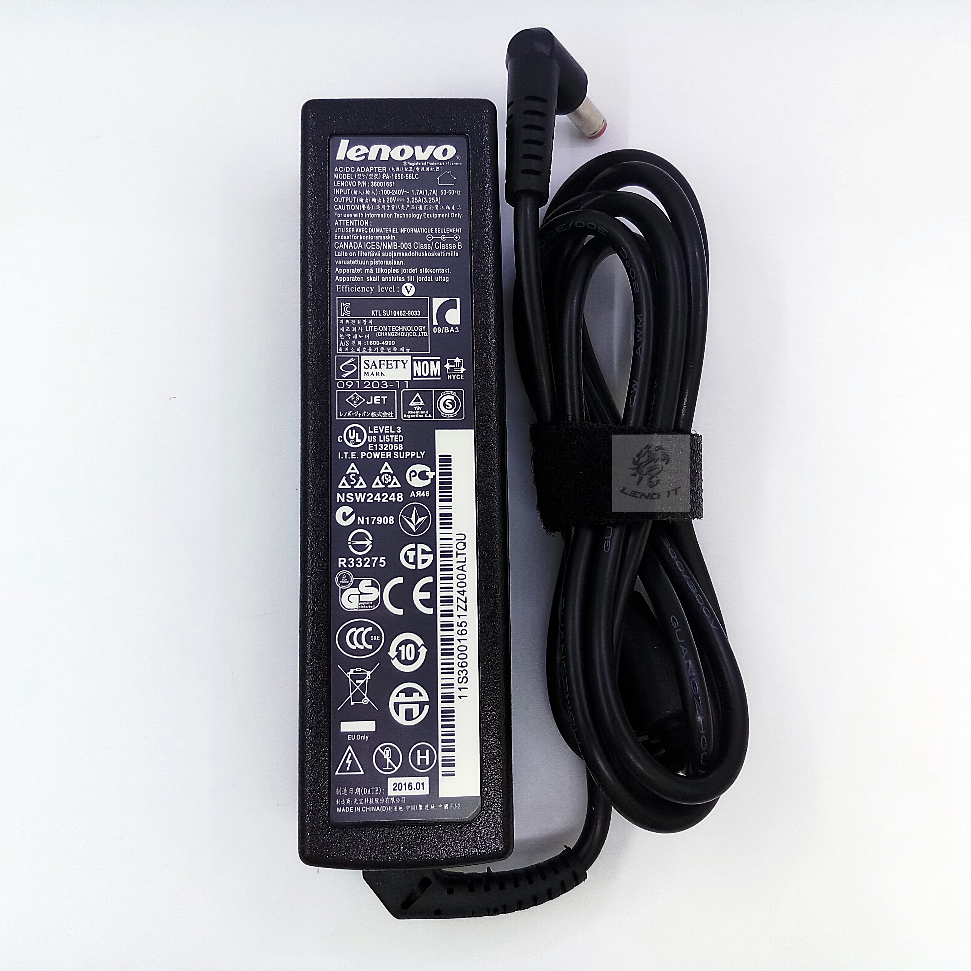 ADAPTER LENOVO 20V 3.25A 65W หัว 5.5*2.5MM (ของเทียบ OEM)