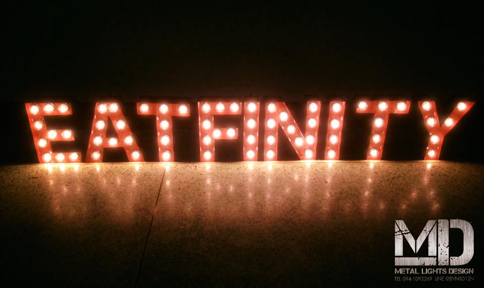 ป้ายไฟปิงปองหลอดไส้ ขนาดสูง 30 CM