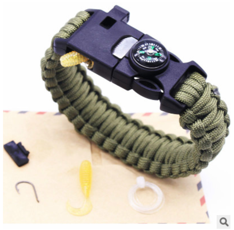 ตัวล็อคก้ามปู ซ่อนเบ็ดซ่อนเอนตกปลา มีเข็มทิศ,แท่งจุดไฟและนกหวีดในตัว