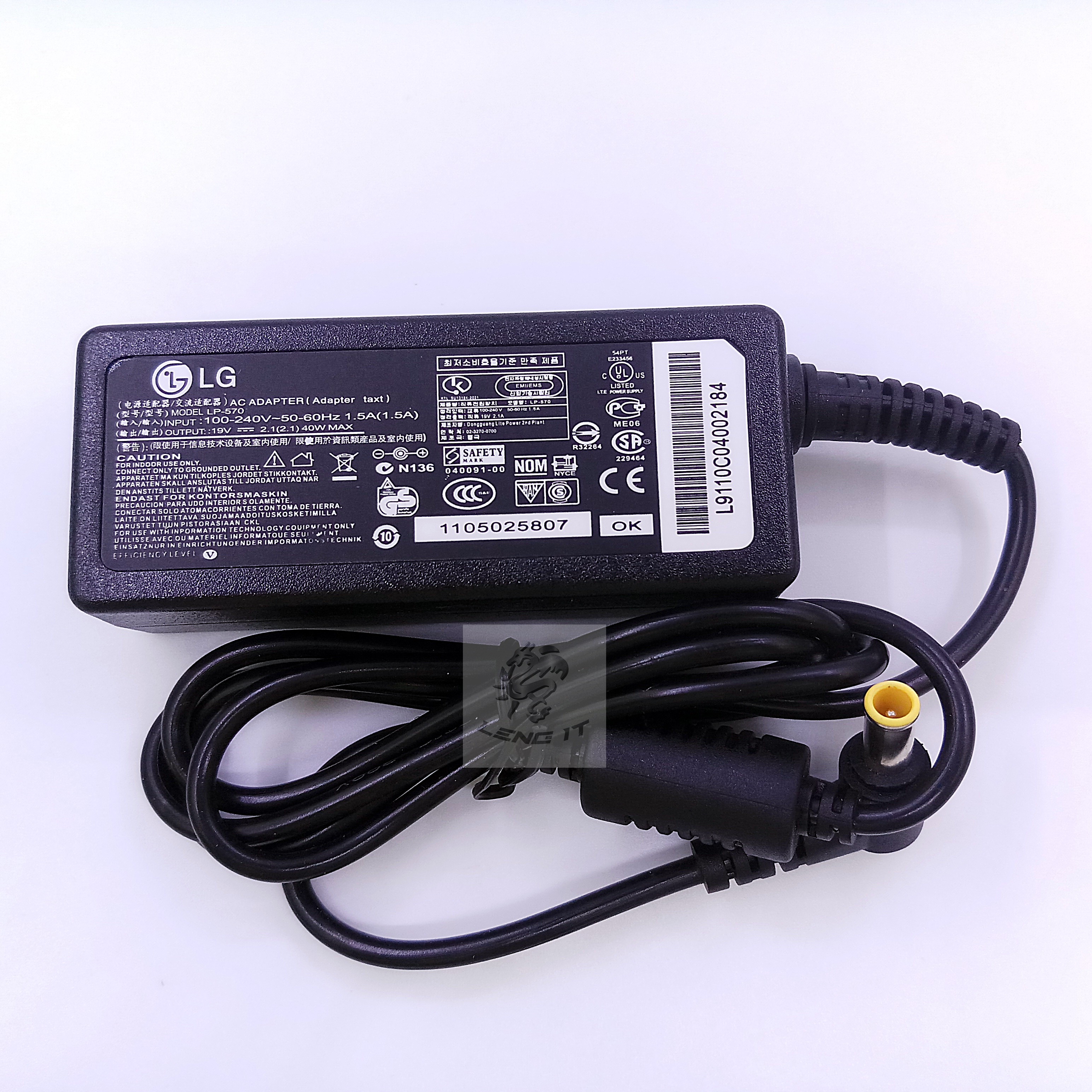 ADAPTER LG 19V 2.1A 40W หัว6.5*4.4MM (ของเทียบ OEM)