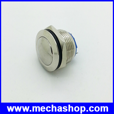 สวิทซ์กดติดปล่อยดับ สวิทซ์สแตนเลส 19mm Start Horn Button Momentary Stainless Steel Metal Push Button 36VDC 2A