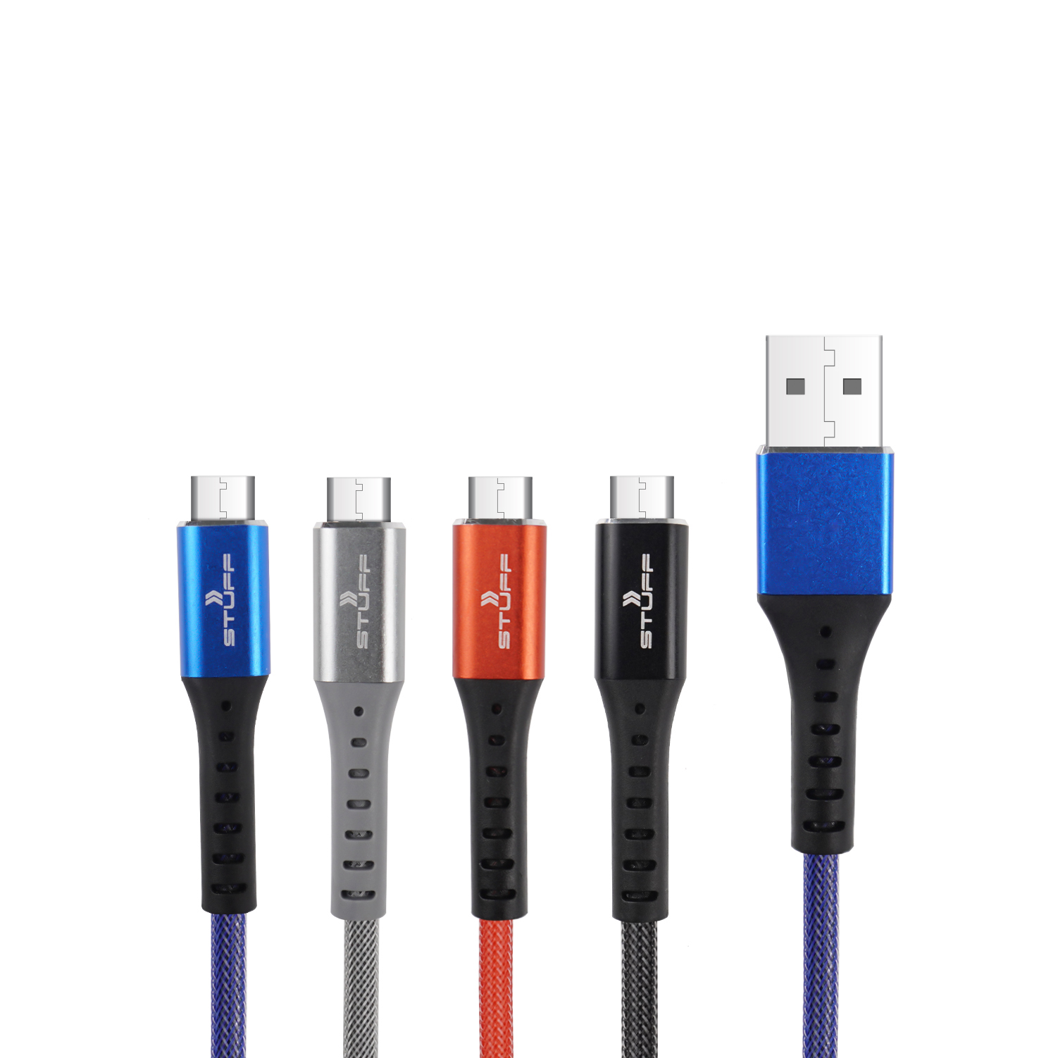 สายชาร์จ STUFF 3.0A USB to Micro USB to Lightning USB to Type-c 100cm