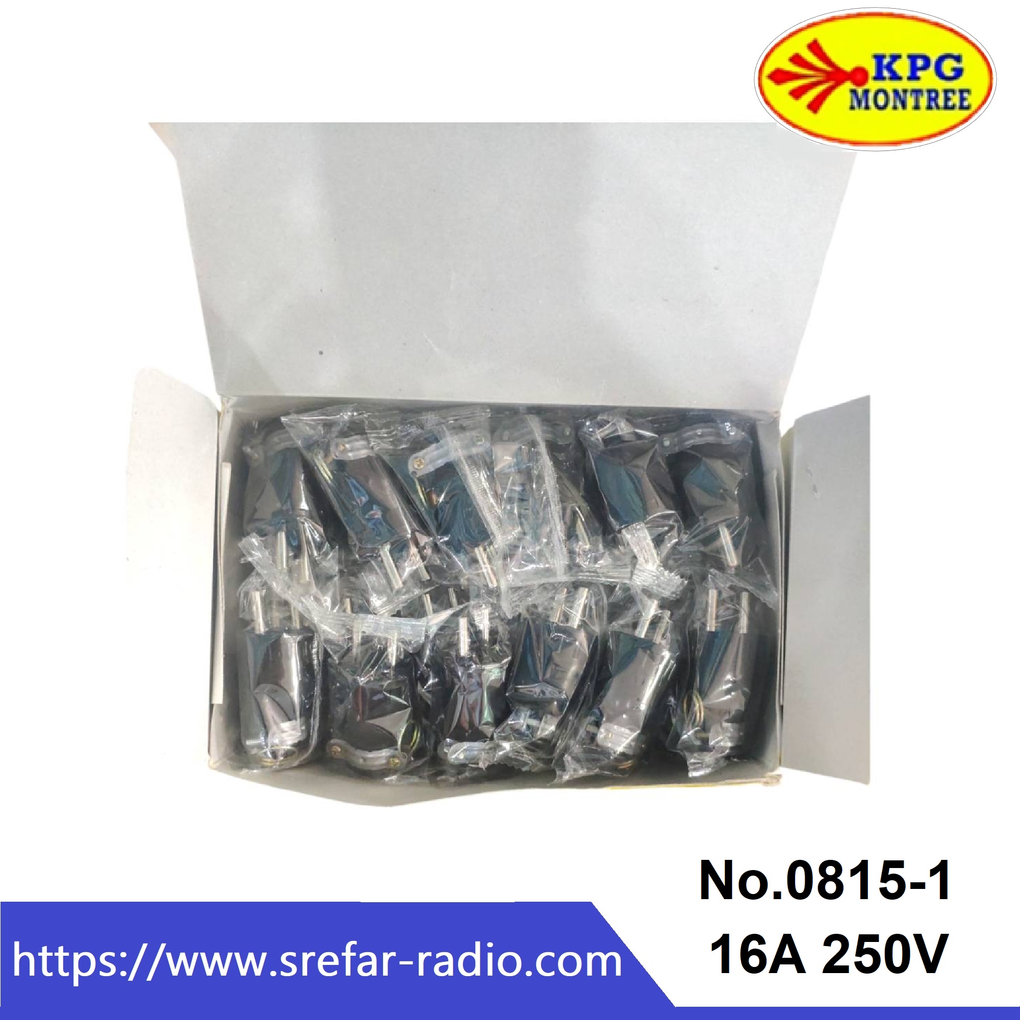 ปลั๊กเสียบยาง SOKAWA ตัวผู้ 2 ขา No.0815-1 ขากลม (24 Pcs./กล่อง)