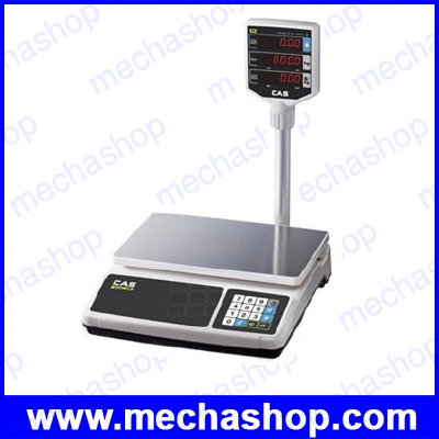 เครื่องชั่งคำนวณราคา ขนาดน้ำหนักชั่ง 6kg/2g, 15kg/5g, 30kg/10g ขนาดแท่นชั่ง 32.4X20.3cm ยี่ห้อ CAS (เกาหลี)