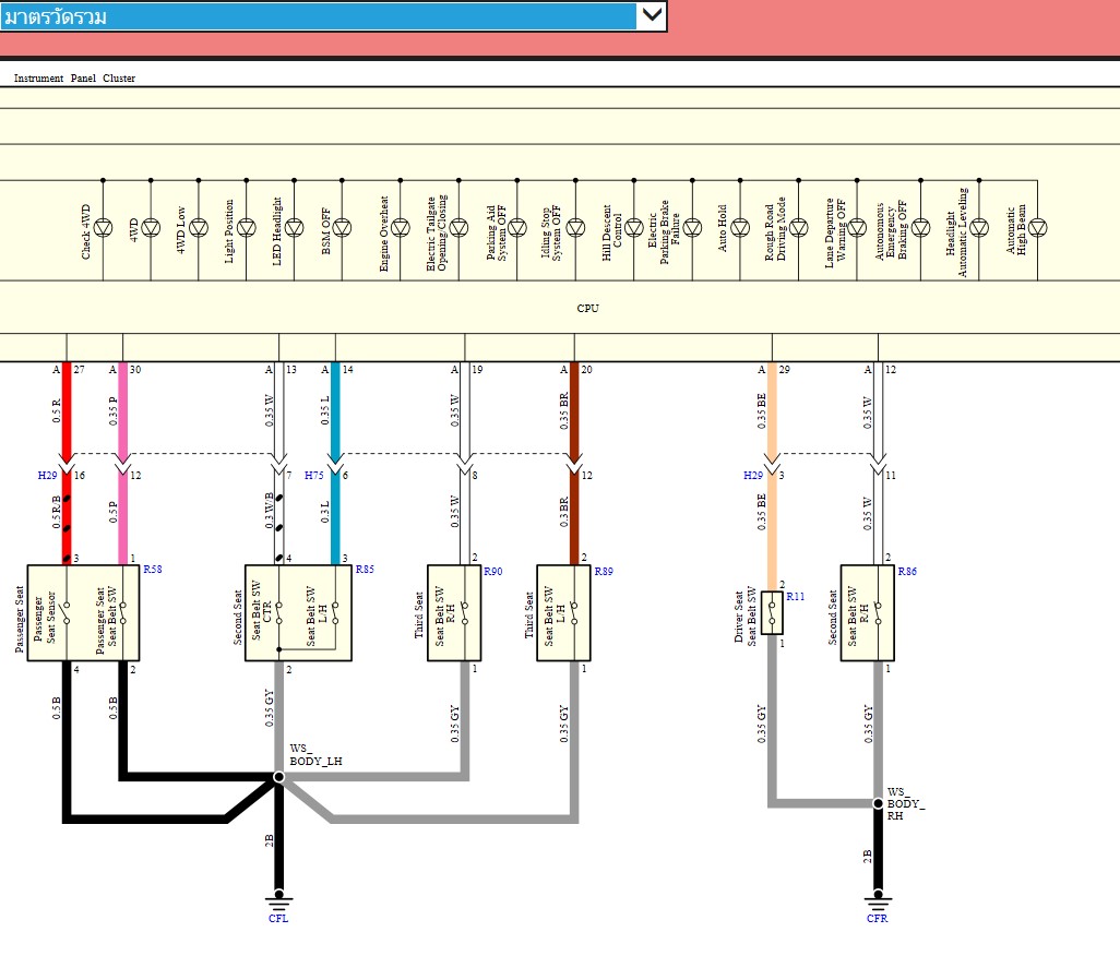 หนังสือวงจรไฟฟ้า ISUZU D MU-X ปี 22-23 รถศูนย์ไทยแท้ เครื่อยนต์ RZ4E-TC 4JJ3-TCX Ddi BLUE POWER VGS เทอร์โบ