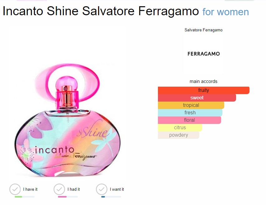 น้ำหอมแท้ Salvat0re Ferragam0 Incanto Shine EDT 100ml กล่องซีล