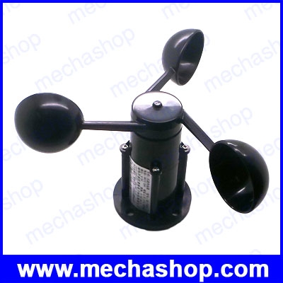 เซนเซอร์วัดความเร็วลม เซ็นเซอร์วัดลม แบบ3ถ้วย Wind speed sensor voltage signal 0-5V output (ก้านใบพัดเป็นพลาสติก)