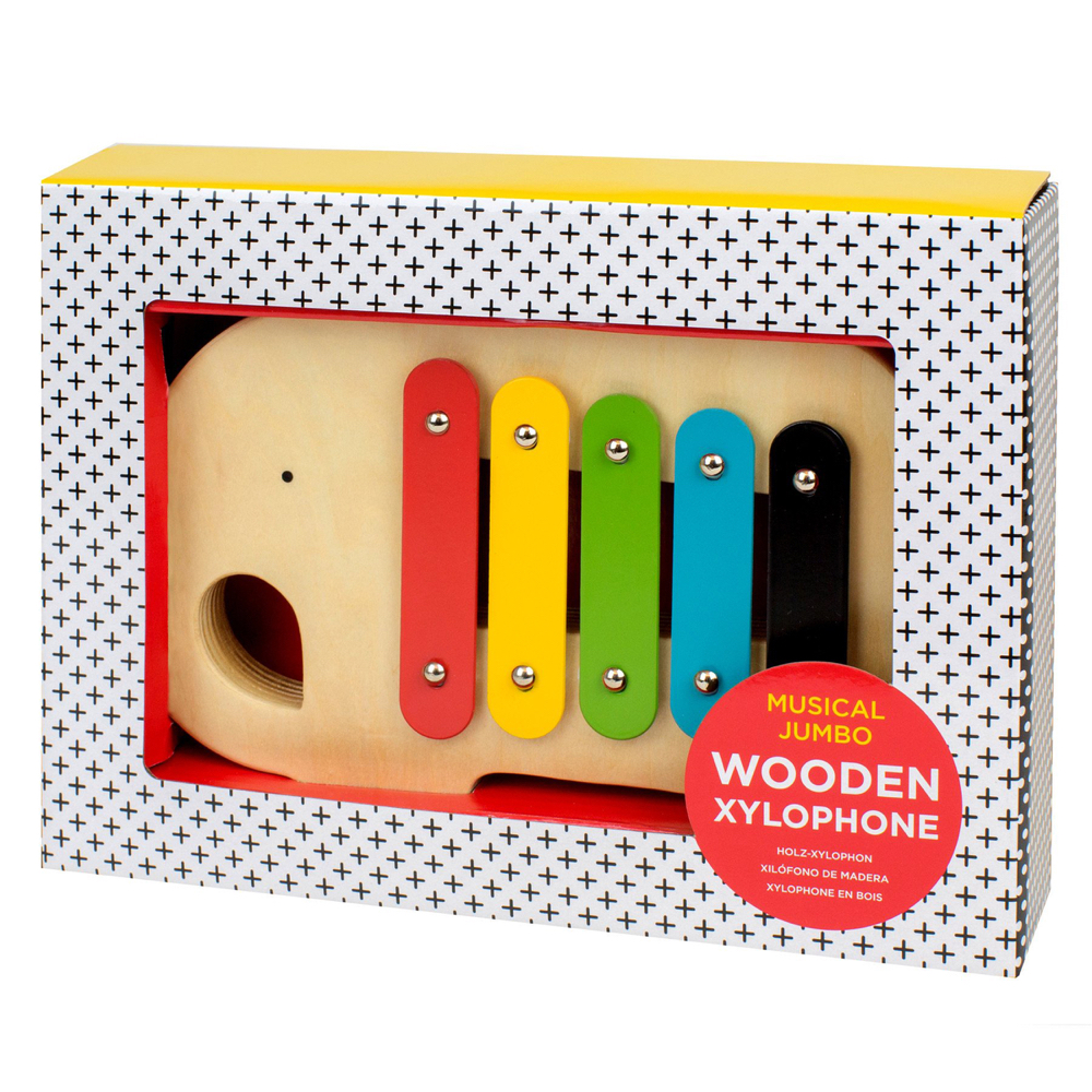 Musical Jumbo Wooden Xylophone อายุ1.6- ขึ้นไป เครื่องดนตรีสำหรับเด็ก ระนาดไม้รูปช้าง เคาะจังหวะ ระนาดไม้ Non Toxic Form UK