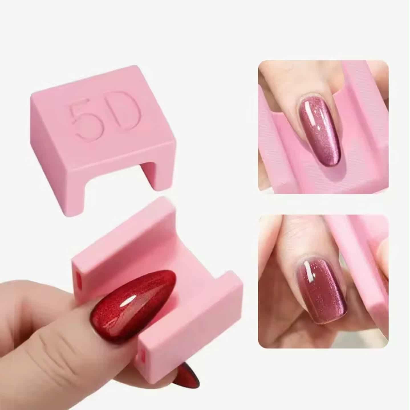 ที่วางนิ้วทำเล็บแม่เหล็ก 5D ช่วยจัดรูปเล็บ ทำลาย Cat Eye เจลแม่เหล็ก5D ไม่สั่น ทำง่ายขึ้น