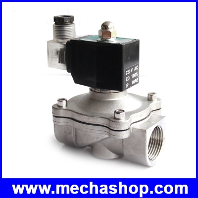 โซลินอยด์วาล์วไฟฟ้า 1 นิ้ว DN25 Solenoid Valve 304SS สแตนเลส เลือกแรงดัน 12Vdc,24Vdc,220Vac 142psi Seal NBR 80 องศา