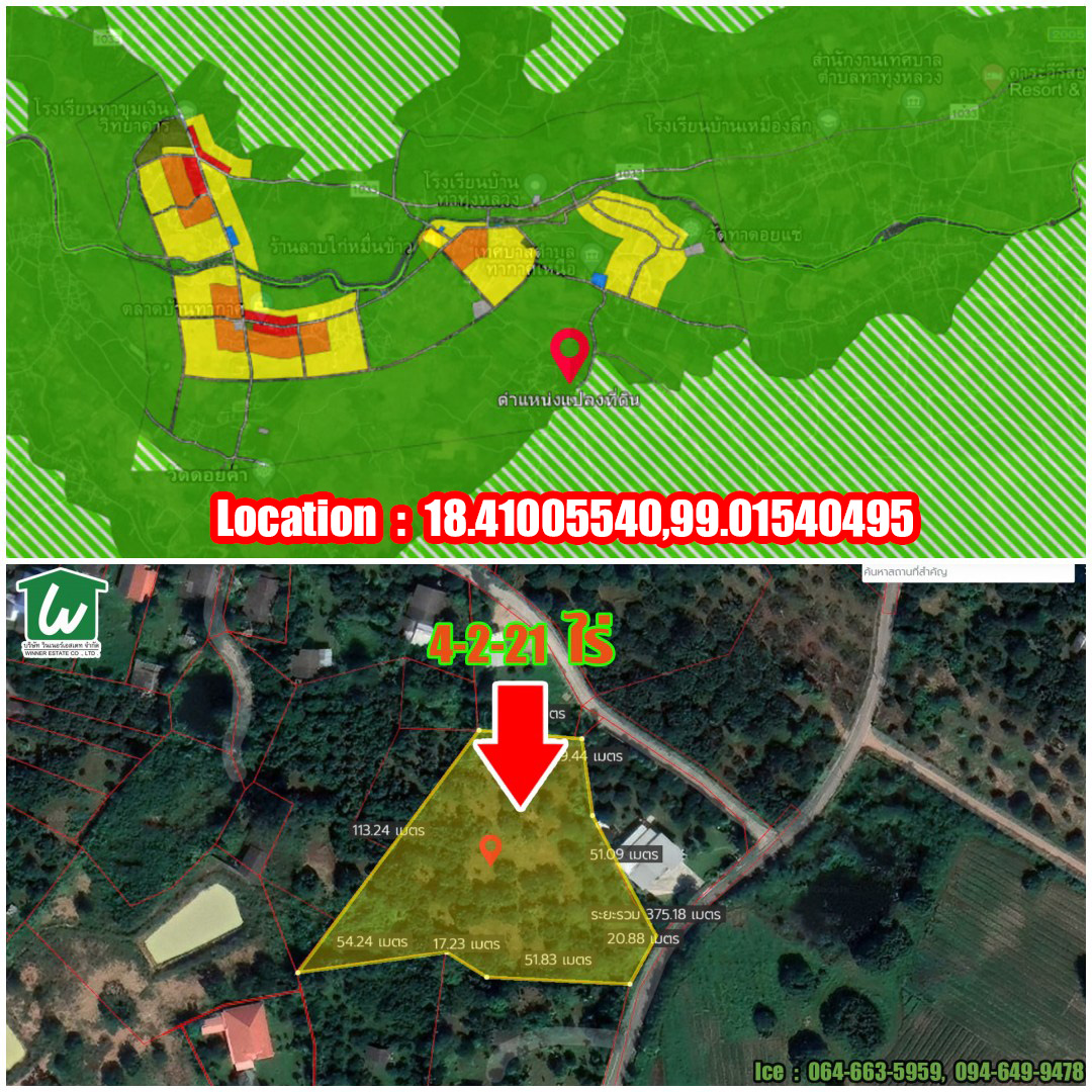🏠ขายที่ดินลำพูน ราคาถูก‼ ขนาด 4-2-21 ไร่ ติด อพบ บ้านหนองผึ้ง ทากาศ แม่ทา จ.ลำพูน เหมาะทำบ้านสวน โคกหนองนา พื้นที่สีเขียว