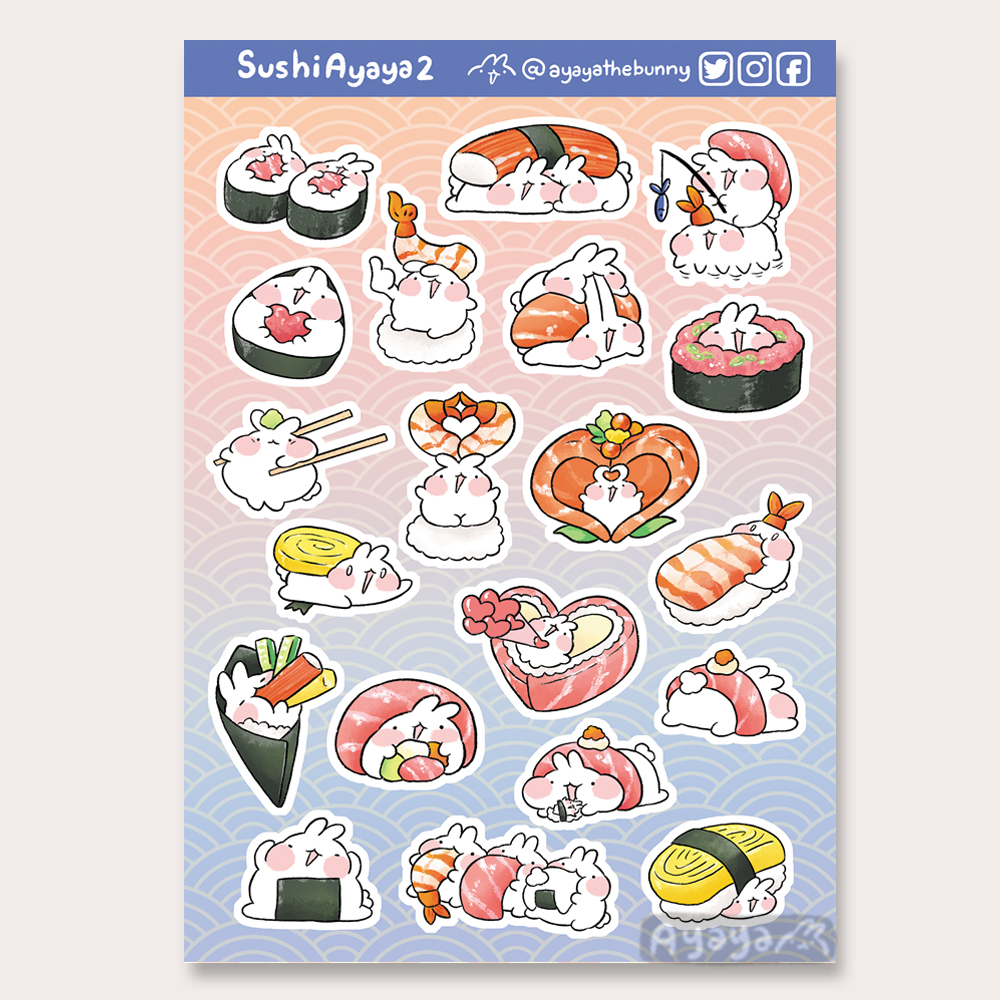 Sushi Ayaya 2 สติกเกอร์ ขนาด A6