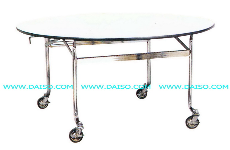 โต๊ะจัดเลี้ยงกลม โต๊ะจัดเลี้ยงกลมมีล้อ โต๊ะจัดเลี้ยงกลมพับได้