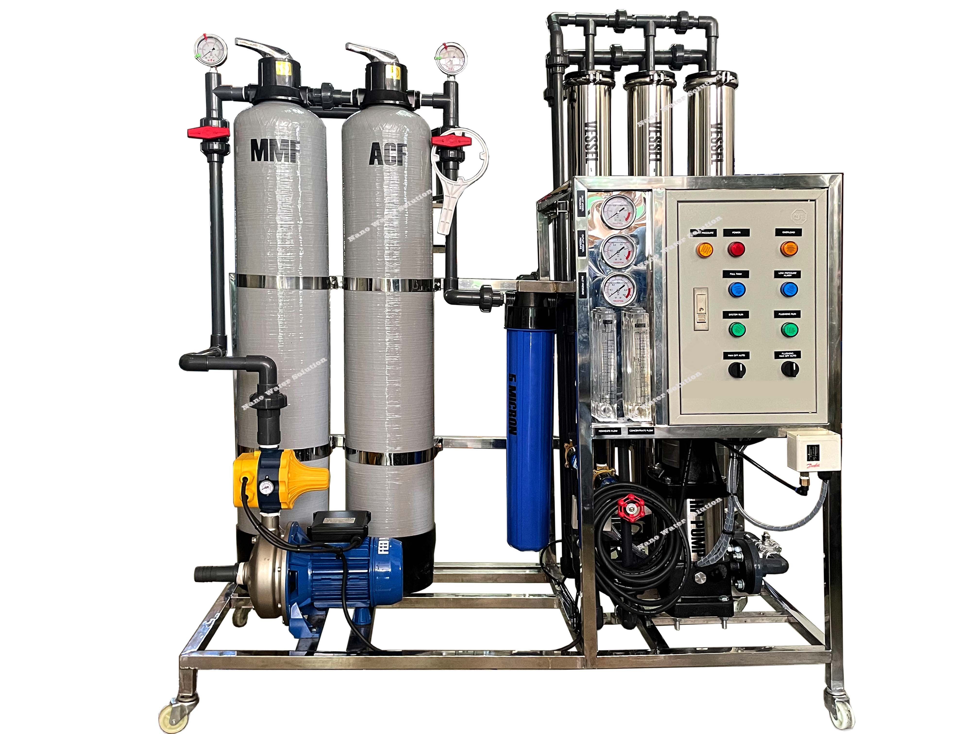 เครื่องกรองน้ำ Pretreatment&RO 750-900 L-hr