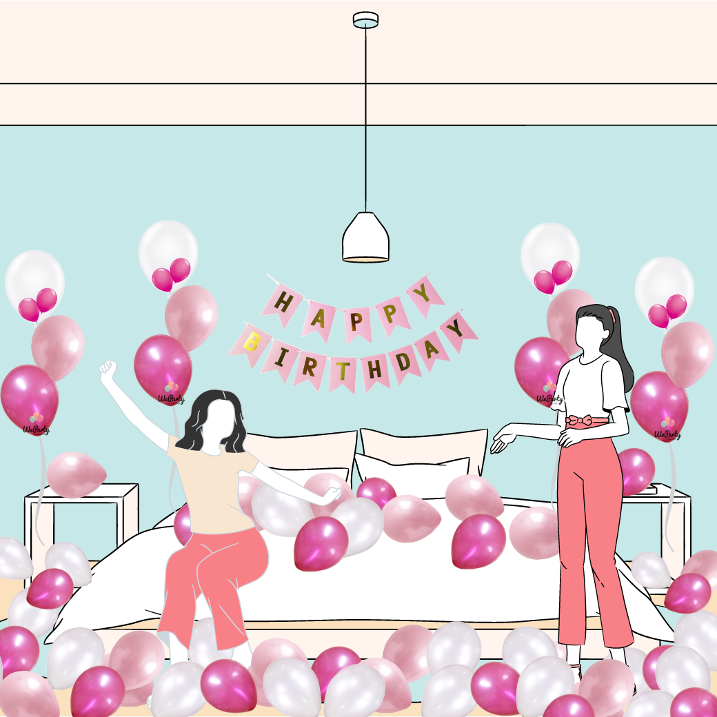 HAPPY BIRTHDAY Flag Banner ป้ายธงวันเกิด (สนใจสั่งซื้อผ่าน Line: @weparty)