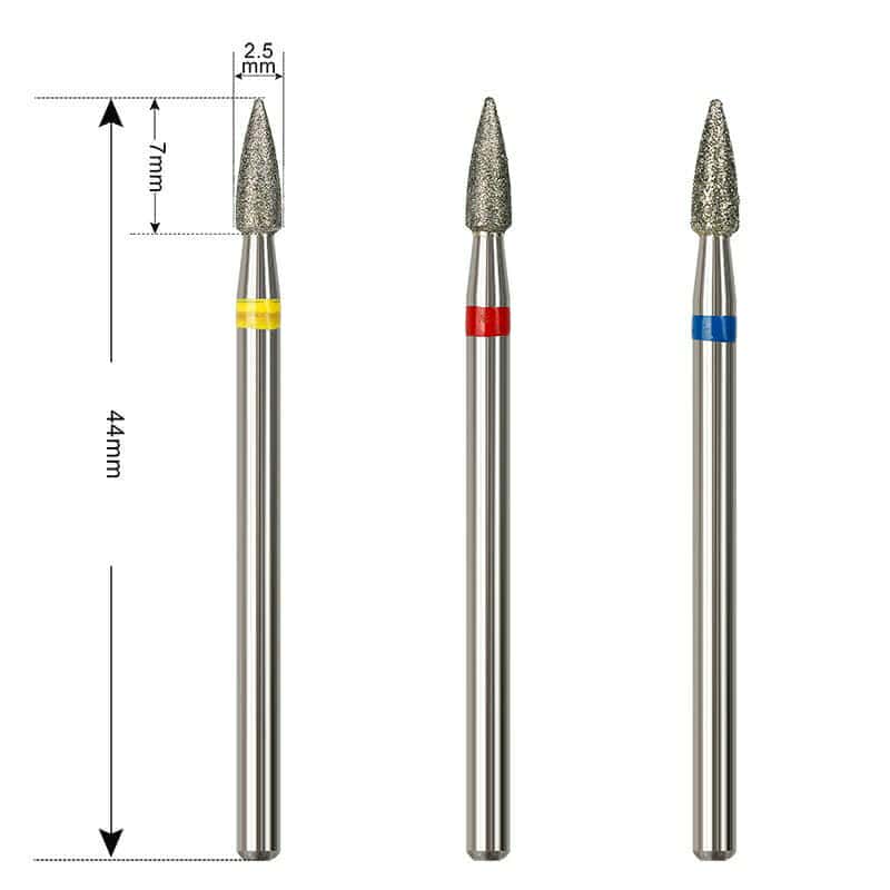 หัวเจียรไดมอนด์แต่งเล็บอย่างดี ดอกเจียรเพชร ทรงแหลม เจียรหนัง เจียรโคนเล็บ