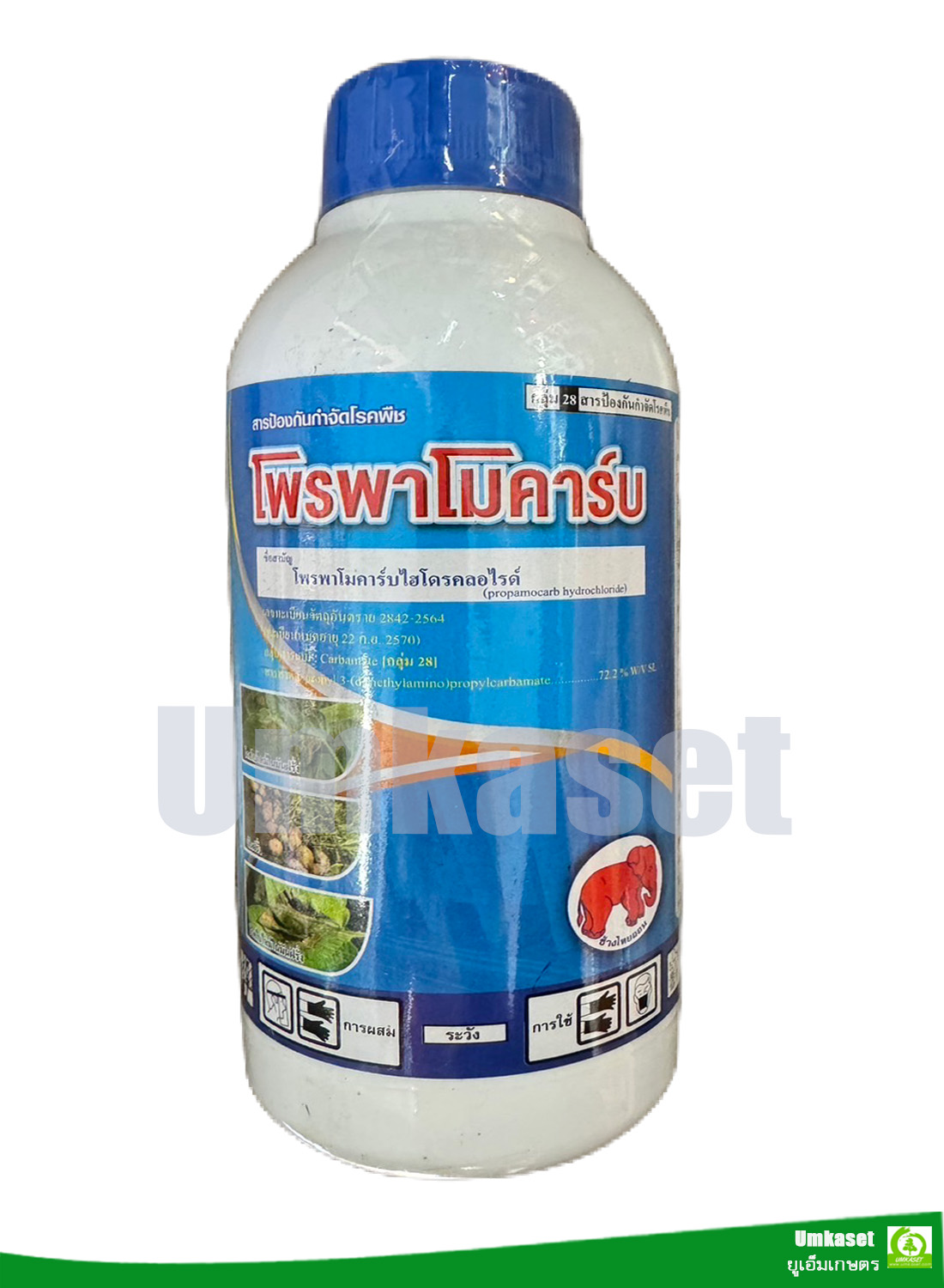 โพรพาโมคาร์บ /โพรพาโมคาร์บไฮโดรคลอไรด์ (propamocarb hydrochloride) 1ลิตร ตราช้างไทยออน