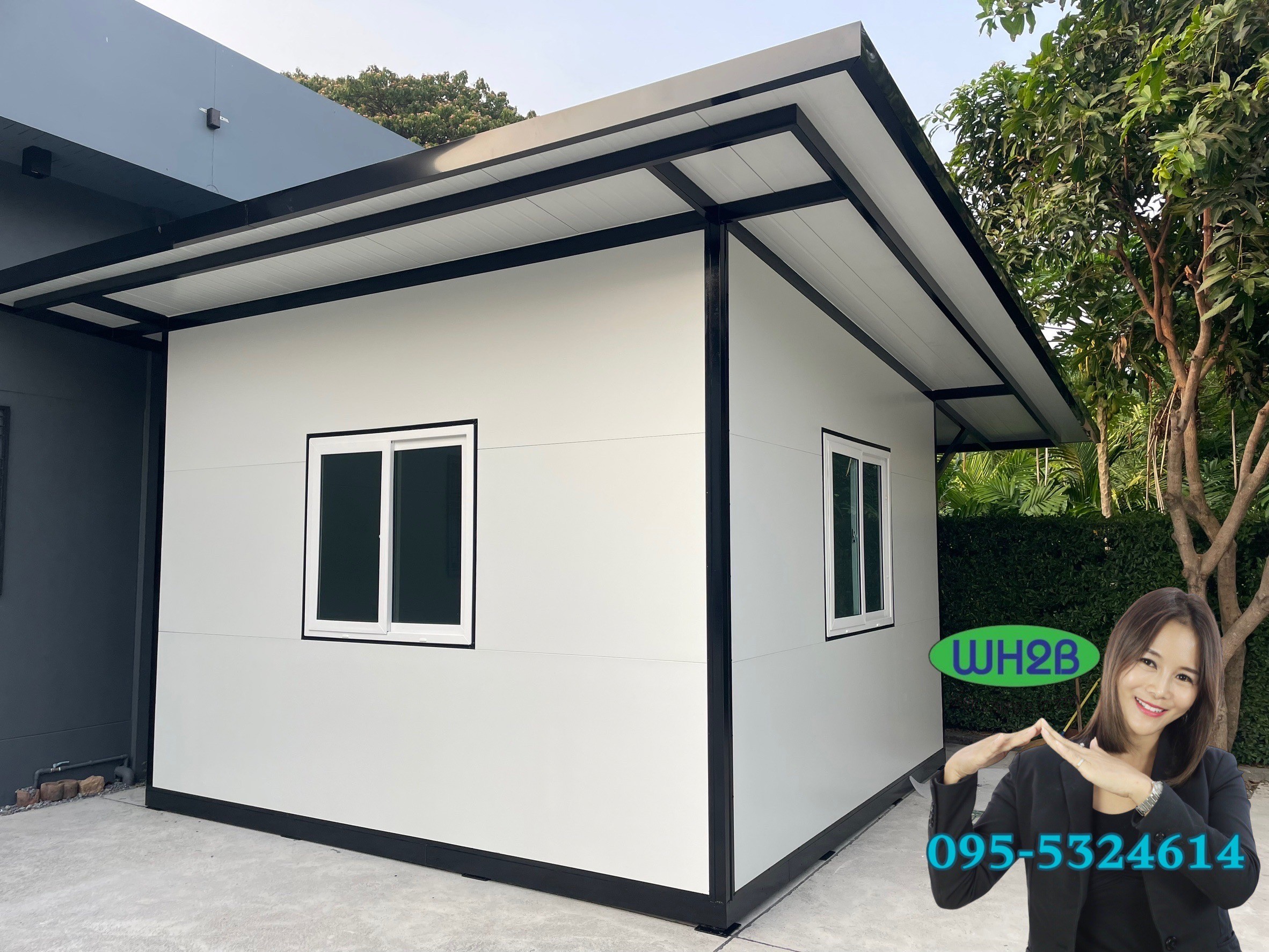 บ้านพักพนักงาน ขนาด3.60 x4.00 เมตร สามโคก