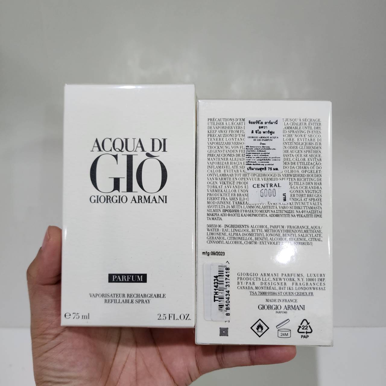 น้ำหอมแท้ Giorgio Armani Acqua DI GIO Parfum 75ml กล่องซีลป้ายไทย
