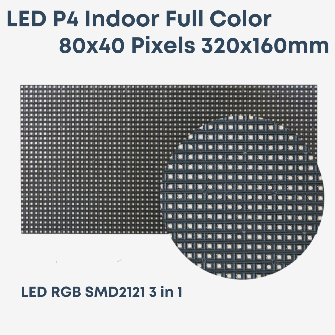LED P4 Indoor RGB 80x40 Pixels ขนาด 320mmx160mm โมดูลจอแสดงผล LED RGB Panel