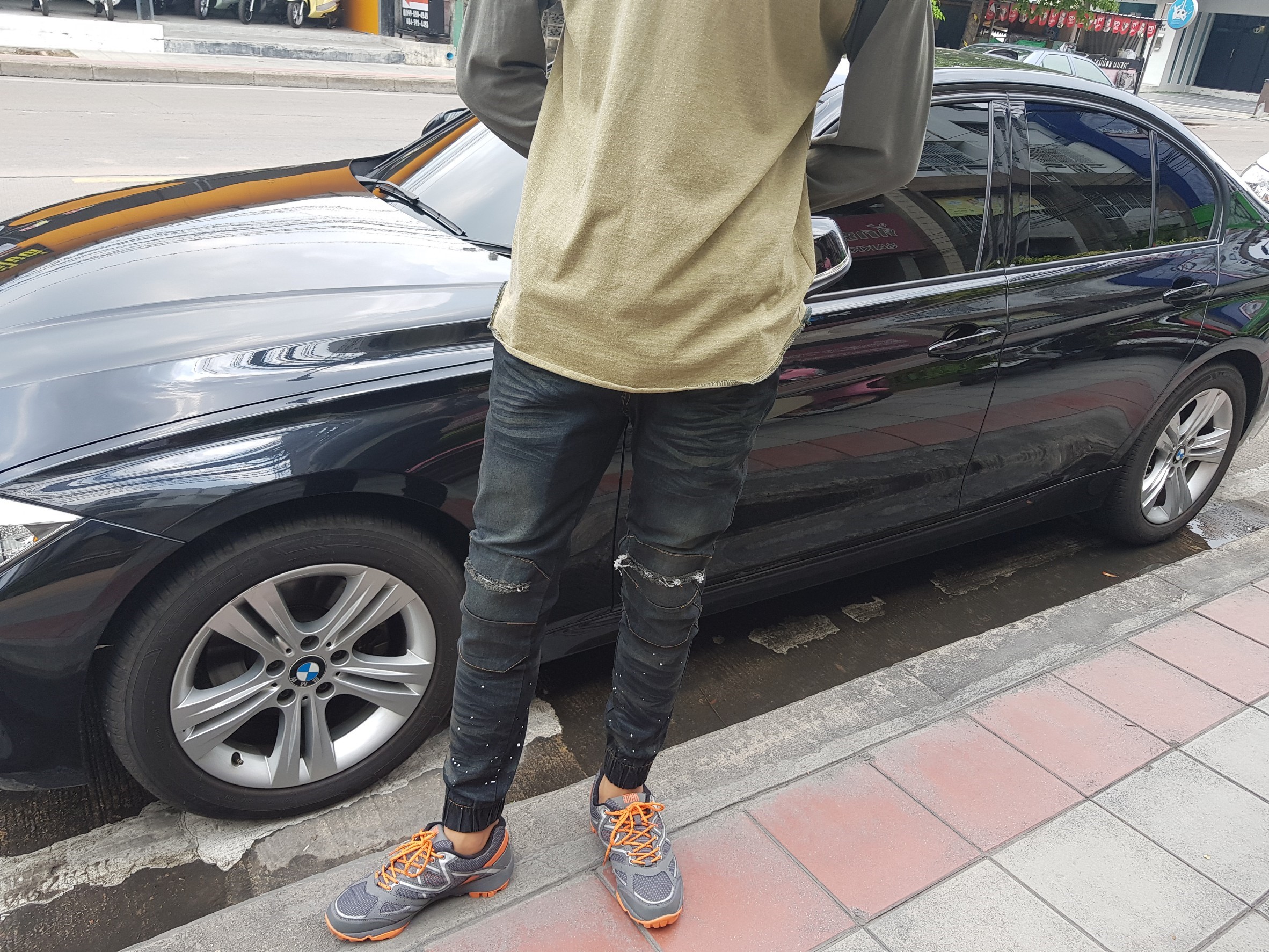 STRETCH JEANS JOGGER PANTS | ขาจั๊มยีนส์ยืด YM610 ไม่มีแถบ