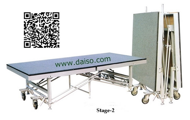 ผลิต-ขาย เวทีสำเร็จรูป เวทีพับได้มีล้อ เวทีพับเก็บได้ เวทีขอบอลูมิเนียม_FOLDING STAGE