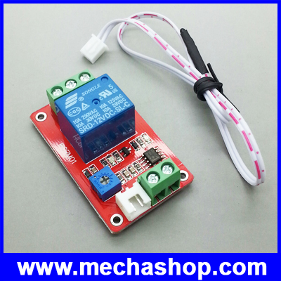 รีเลย์ควบคุมอุณหภูมิ Thermistor relay control module Temperature sensor detection Ttemperature controller switch 12V
