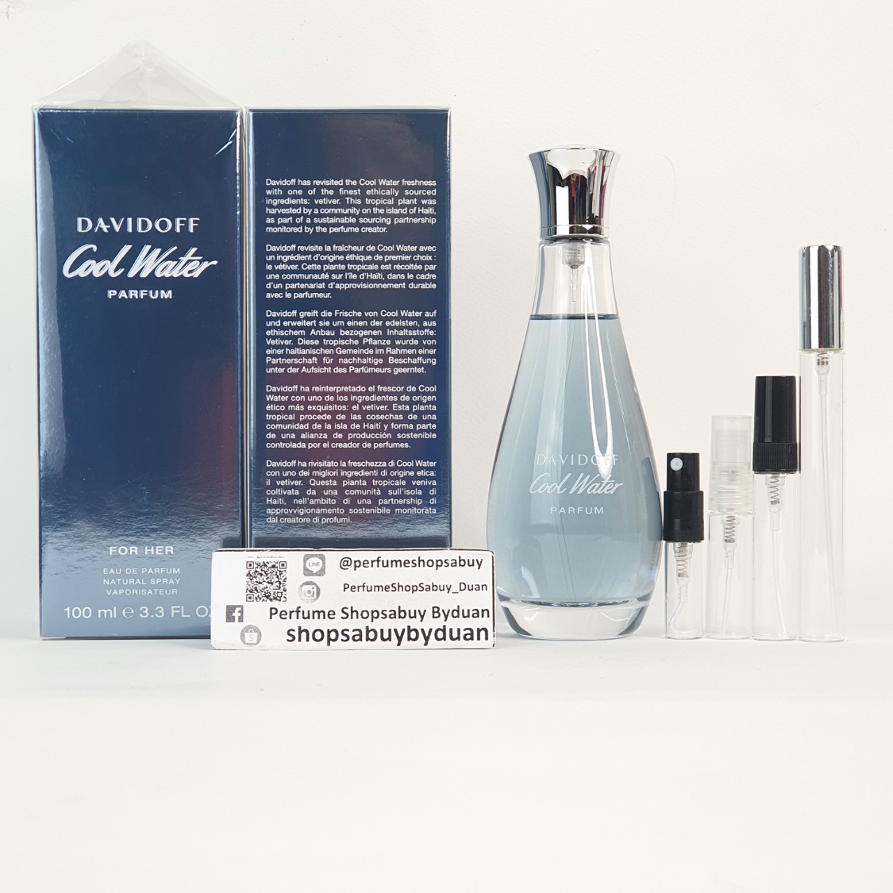 น้ำหอมแท้แบ่งขาย Davidoff Cool Water Parfum For Woman💕Travel Size แบบทดลอง