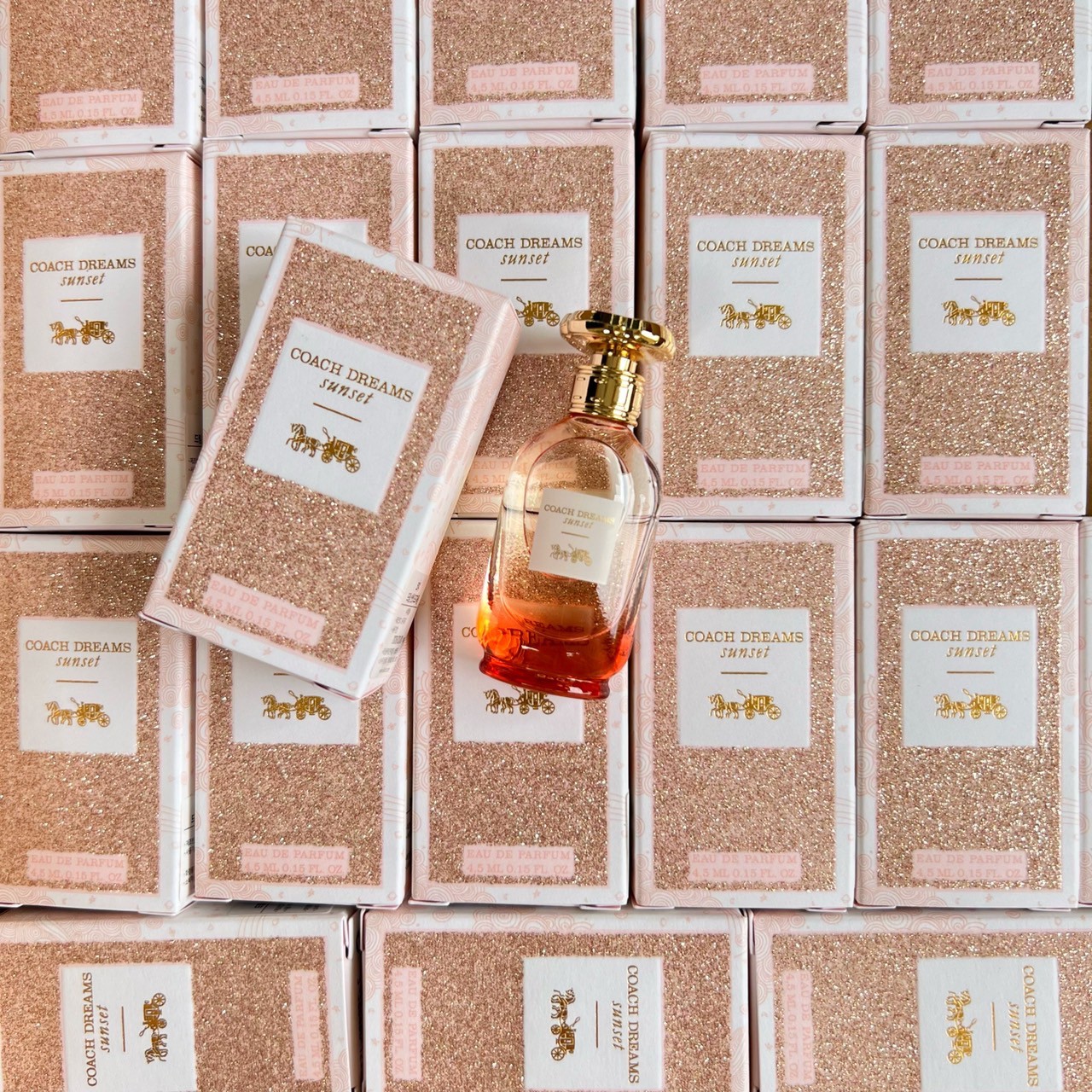 น้ำหอมจิ๋วมินิ Coach Dreams Sunset Eau De Parfum 4.5ml แบบแต้มมีกล่อง ( Mini Perfume น้ำหอมขนาดพกพา) น้ำหอมจิ๋วมินิ ขวดน่ารัก ตั้งโชว์ก็สวย พกพาก็สะดวก หัวแต้มตามจุดชีพจร