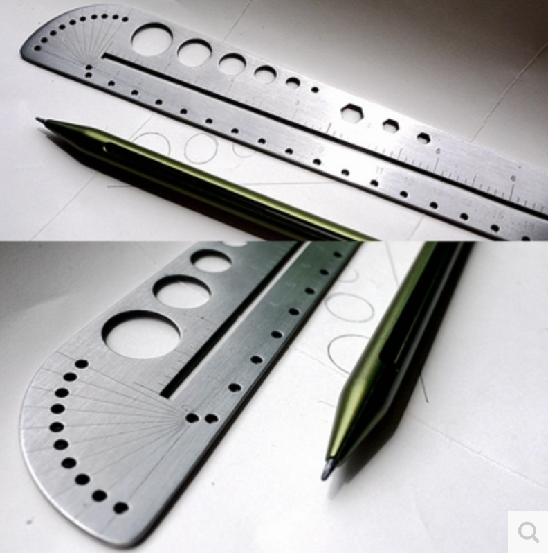 ไม้บรรทัดเขียนแบบ ทรงมีดมาเชเต้ ค่าย EDC GEAR