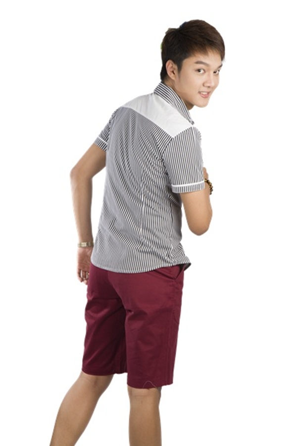 กางเกงสามส่วน รุ่น301 (สีแดงเลือดหมู)