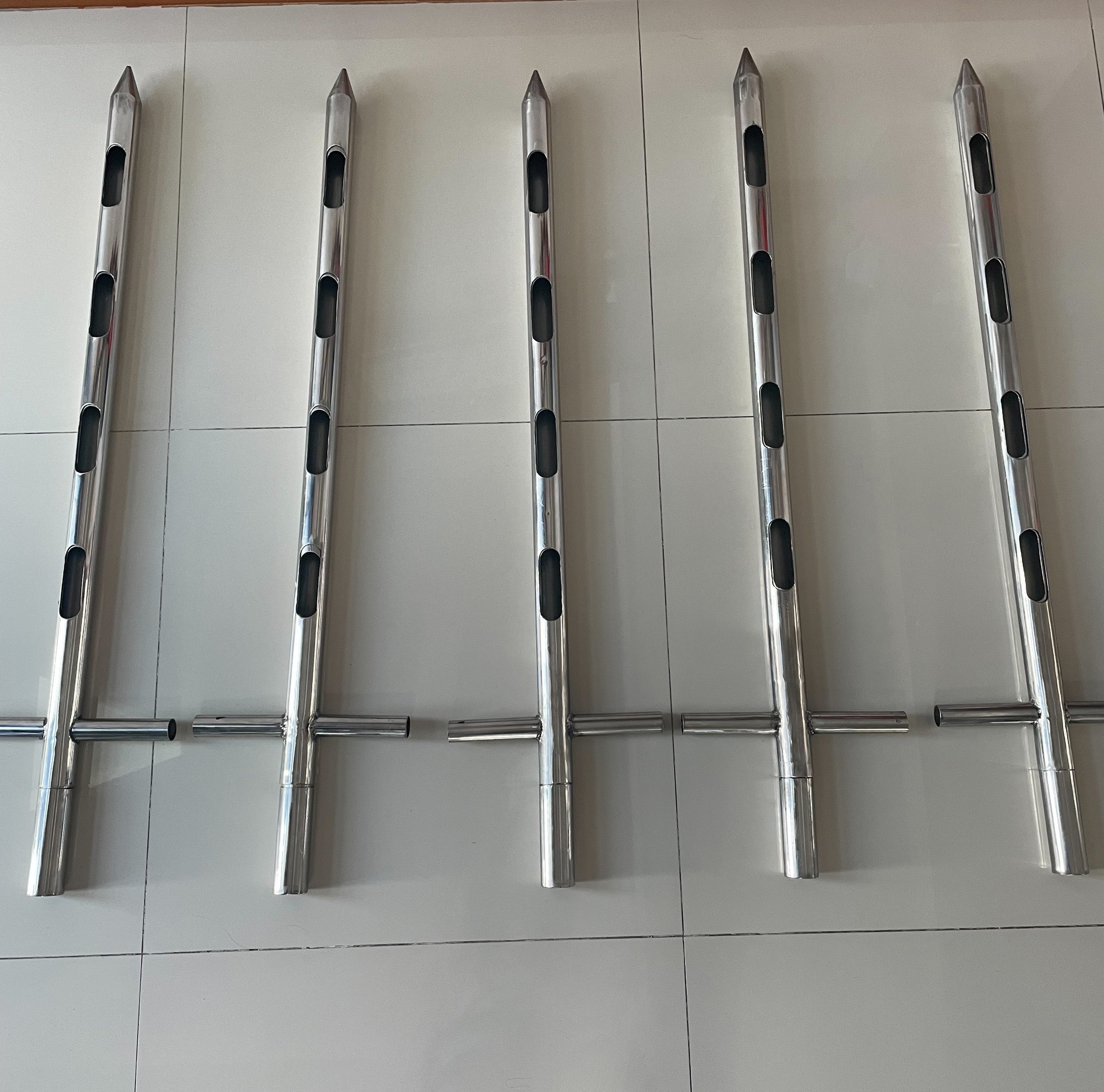 หลาวฉ่ำเบ๊าว์ Seed Sampling Parkhi เส้นผ่าศูนย์กลาง 1.5 นิ้ว x 2 เมตร ( เจาะ 9 ช่อง) สแตนเลสแท้ไม่เป็นสนิม