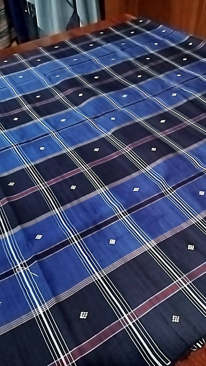 ผ้าไหมโสร่ง ผ้าโสร่งจกดาว ขนาด 1x2เมตร ทอเนื้อไหมบ้าน เนื้อแน่นทอหนา สีคละสี รหัส R1B-NY-0730681