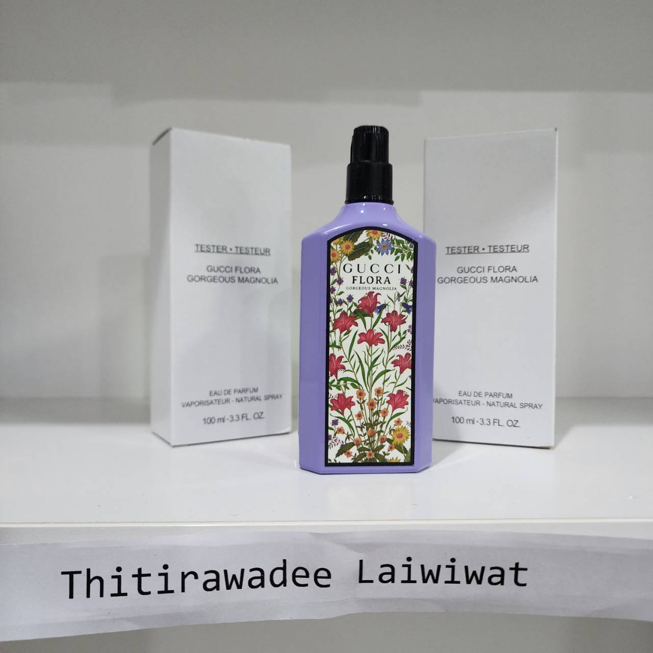 น้ำหอมแท้ Gucci Flora Gorgeous Magnolia Eau de Parfum 100ml Tester ฝาดำ