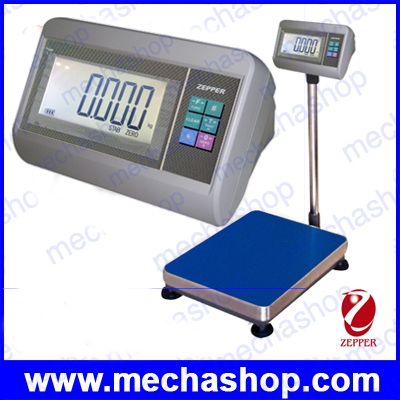 เครื่องชั่งดิจิตอลตั้งพื้น ตาชั่งดิจิตอล Digital Scale ชั่งได้ 30kg/5g, 60kg/10g, 100kg/10g, 150kg/10g, 300kg/20g, 500kg/50g แท่นชั่งเป็นเหล็กฝาครอบเป็นสเเตนเลส ยี่ห้อ ZEPPER รุ่น T7-EA (จีน)