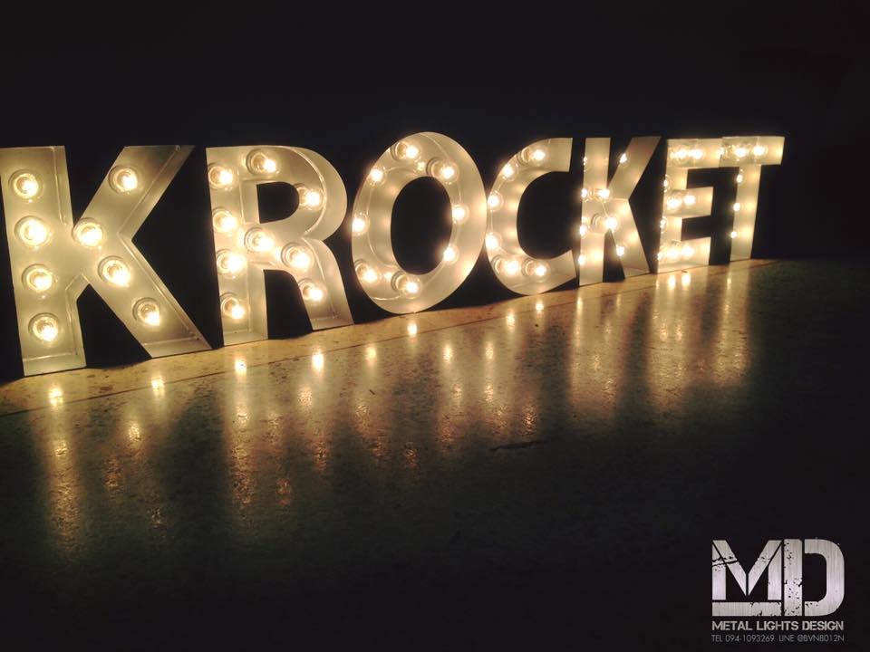 ป้ายไฟปิงปอง ขนาดสูง 20 CM