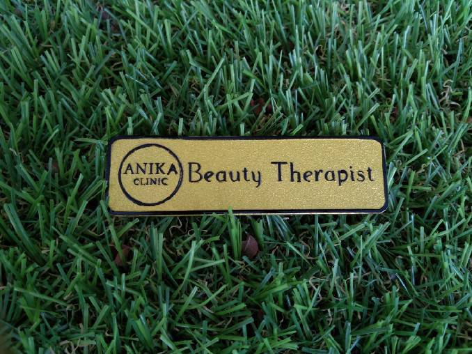 #ป้ายชื่อทองเหลืองติดแม่เหล็ก