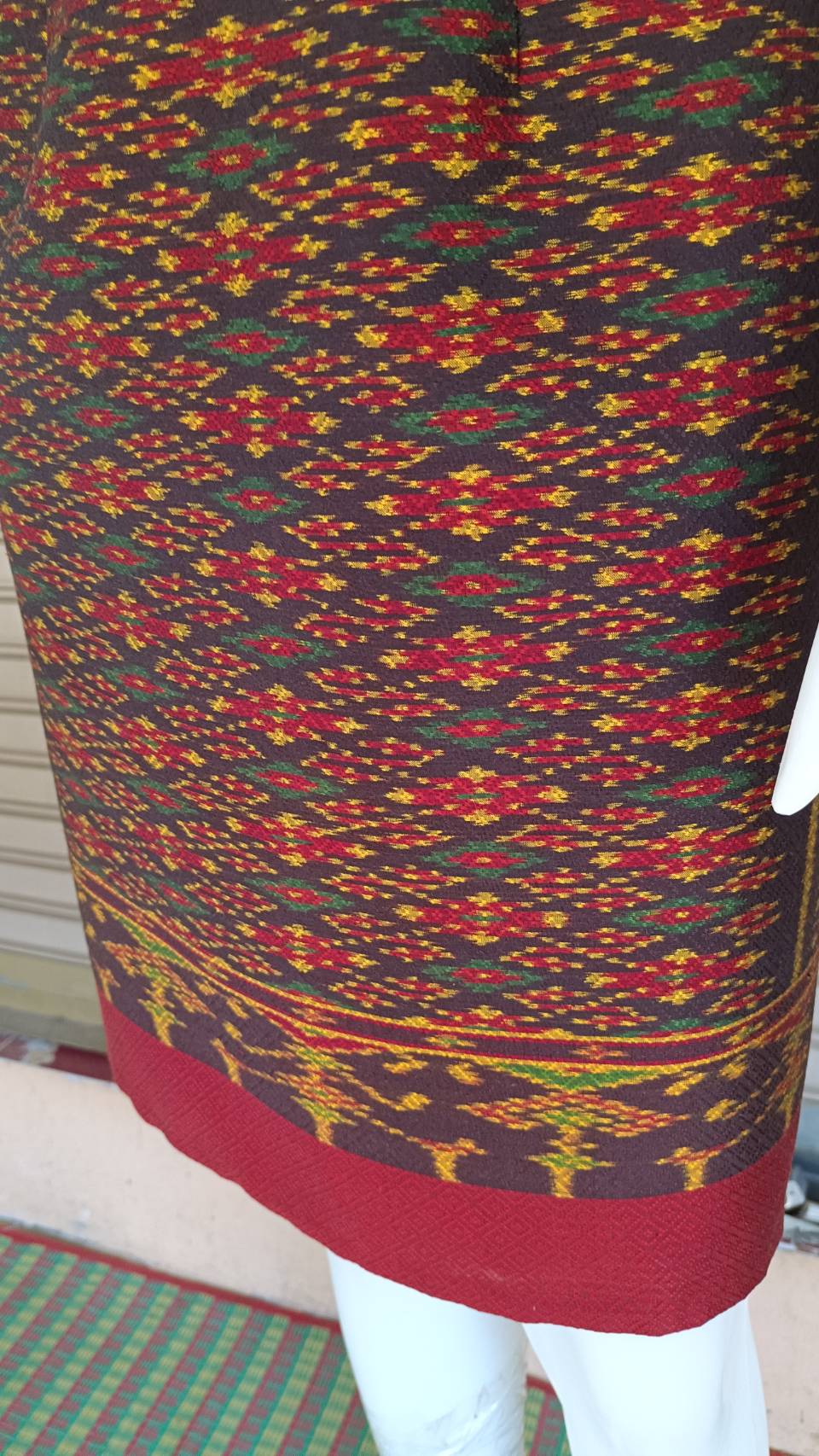 แบบตัดชุดแซก ชุดเดรสผ้าไหม WR-ND-1222655