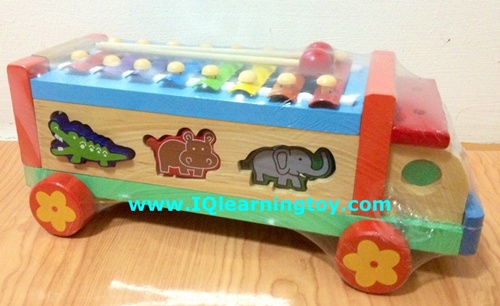 Xylophon-Zoo ระนาดสวนสัตว์ เครื่องดนตรีไซโลโฟน มีเสียงสดใส ด้านข้างสามารถเล่นเป็นบล๊อคไม้หยอดจับคู่สัตว์ต่างๆ ลากเป็นรถเข็นได้ (2+) จัดส่งฟรีค่ะ