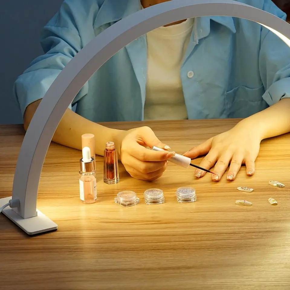 โคมไฟเสริมสวยแบบโค้ง โคมไฟตั้งโต๊ะ โคมไฟทำเล็บ ต่อขนตา 48w