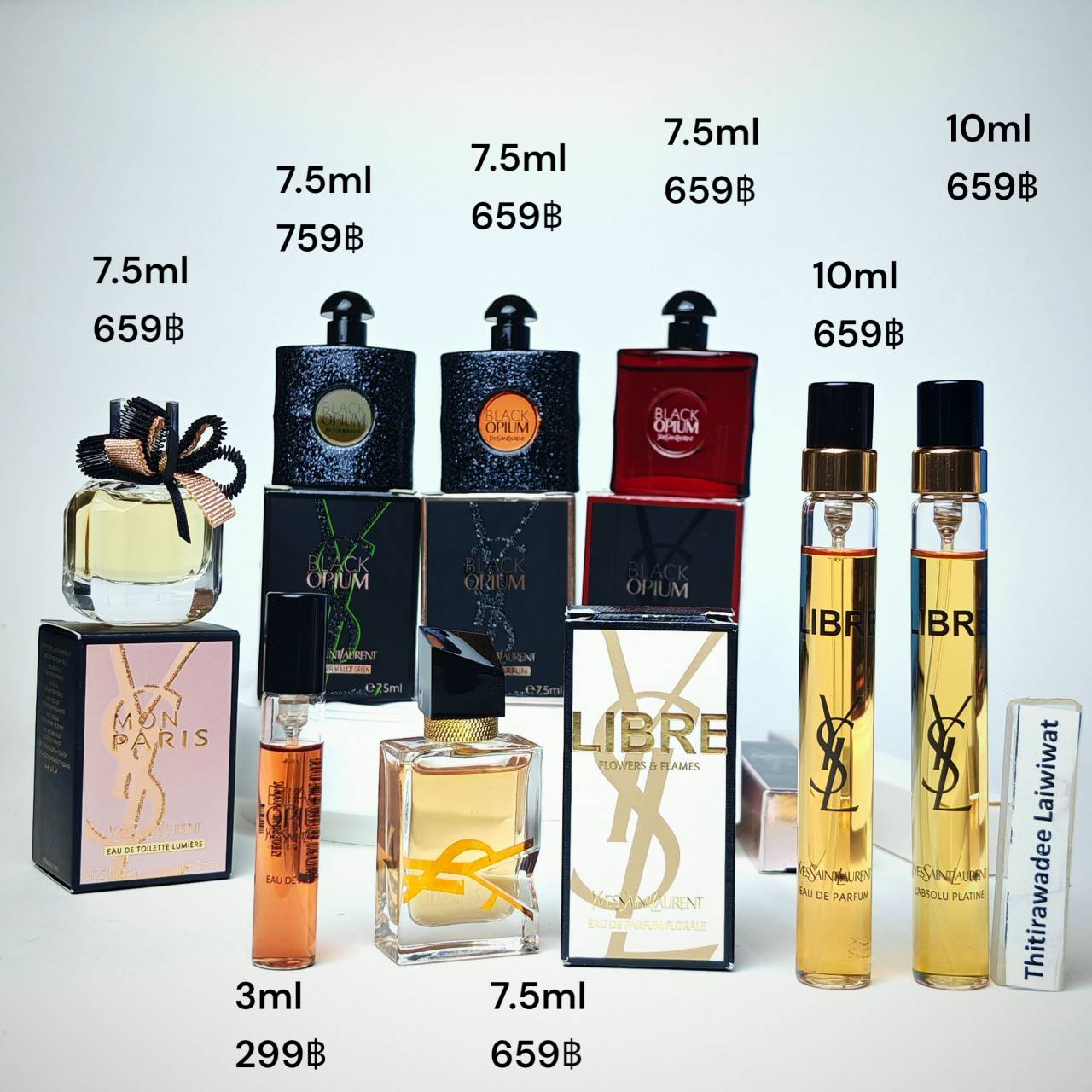 น้ำหอมจิ๋วมินิ YSL Black Opium EDP 7.5ml แบบแต้มมีกล่อง ( Mini Perfume น้ำหอมขนาดพกพา) น้ำหอมจิ๋วมินิ ขวดน่ารัก ตั้งโชว์ก็สวย พกพาก็สะดวก หัวแต้มตามจุดชีพจร