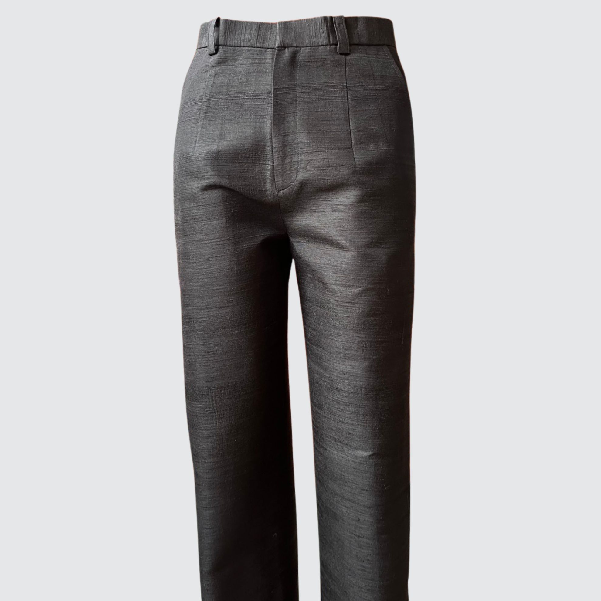 กางเกง ตัดเย็บจากไหมลืบ เนื้อหยาบ ไหมแท้100% | ตัดเย็บตามรูปร่าง | เลือกผ้า ส่งไซส์ได้