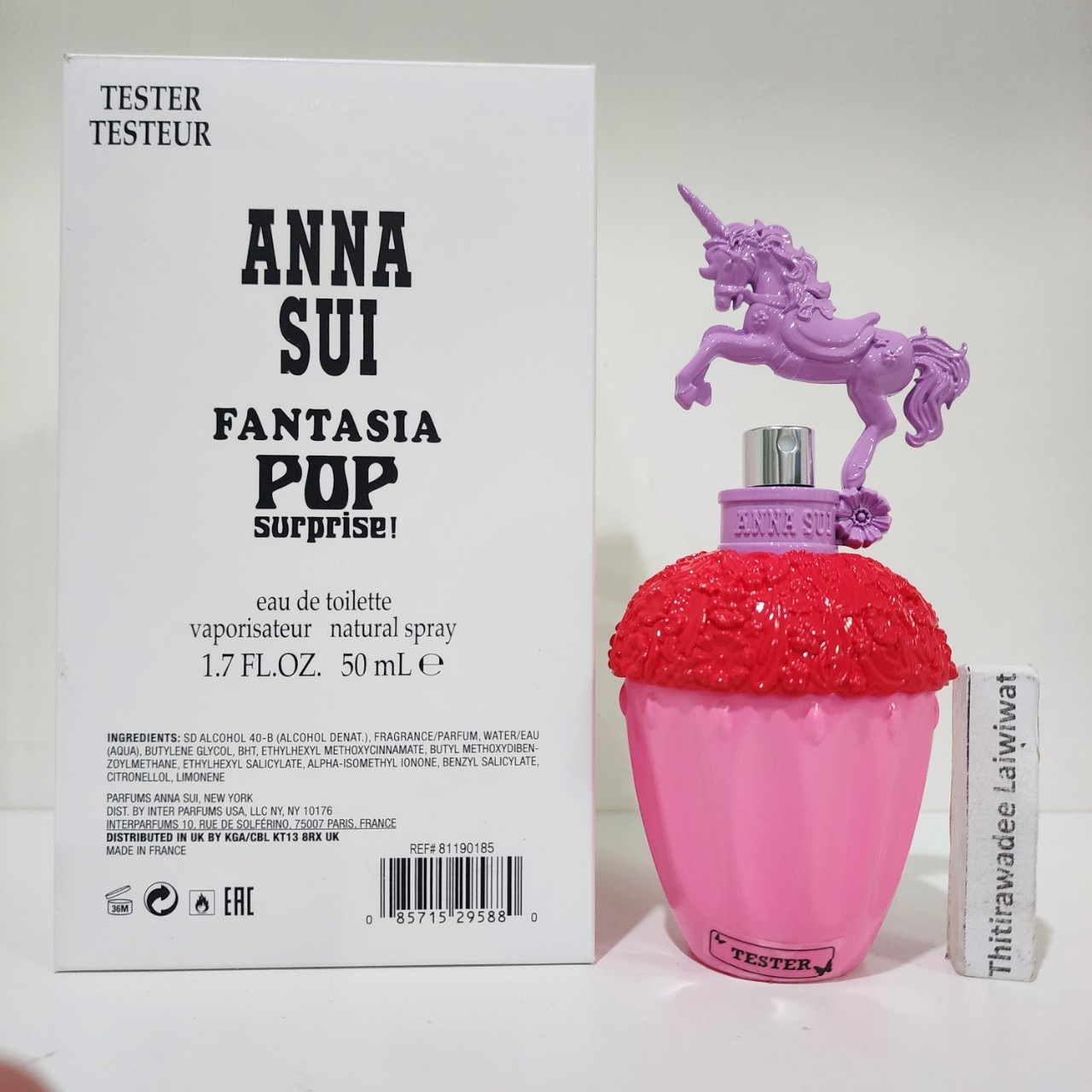 น้ำหอมแท้ Anna Sui Fantasia Pop Surprise 50ml กล่องเทสเตอร์ สีแดงฟ้า
