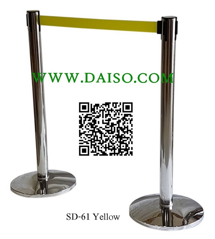 เสากั้นทางเดิน เสากั้นบริเขต เสากั้นแบบสายม้วนเก็บในตัว_SD-61