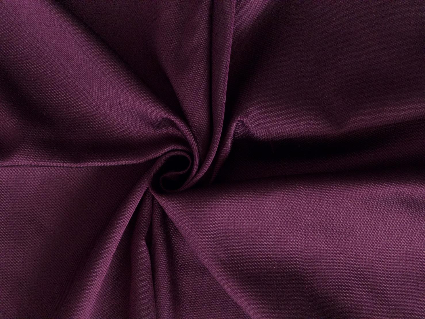 ผ้าไหมยก 4ตะกอ สีพื้นเนื้อลูกฟูก ไหมแท้ สีม่วงมังคุด (ราคาต่อเมตร) รหัส B-119-1058WA5