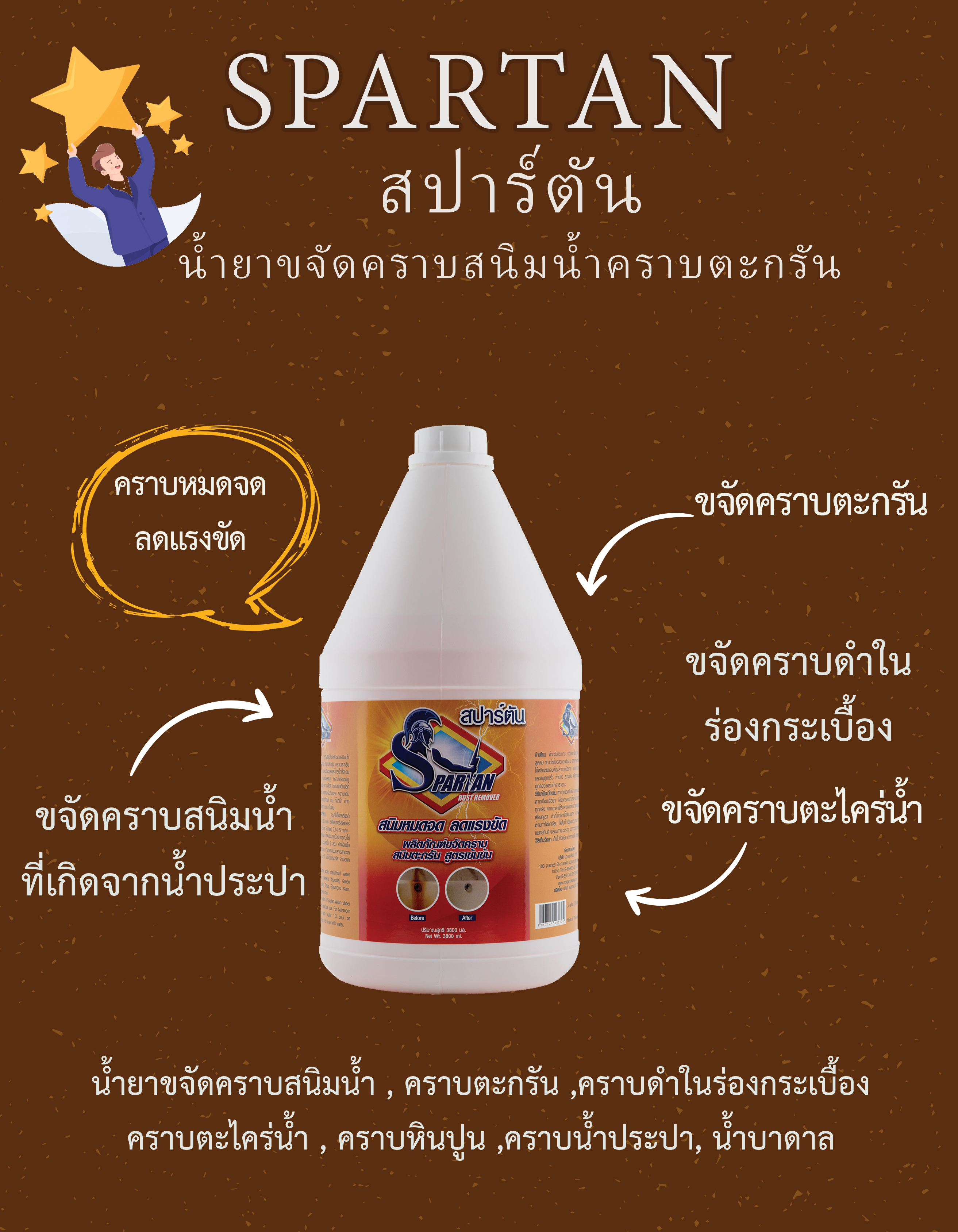สปาร์ตัน ผลิตภัณฑ์ขจัดคราบตะกรัน สนิมน้ำสนิมน้ำ