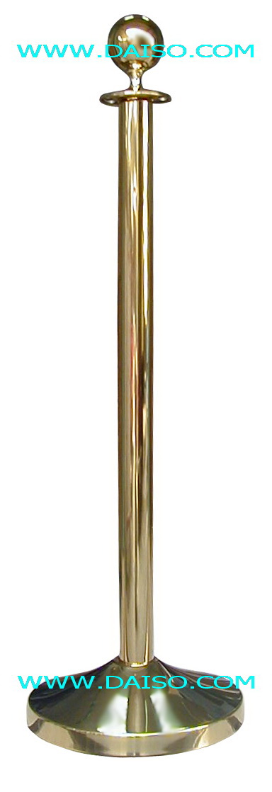 เสากั้นทางเดินสแตนเลสชุบสีทอง เสากั้นทางเดินแบบใช้สายคล้องสีทอง