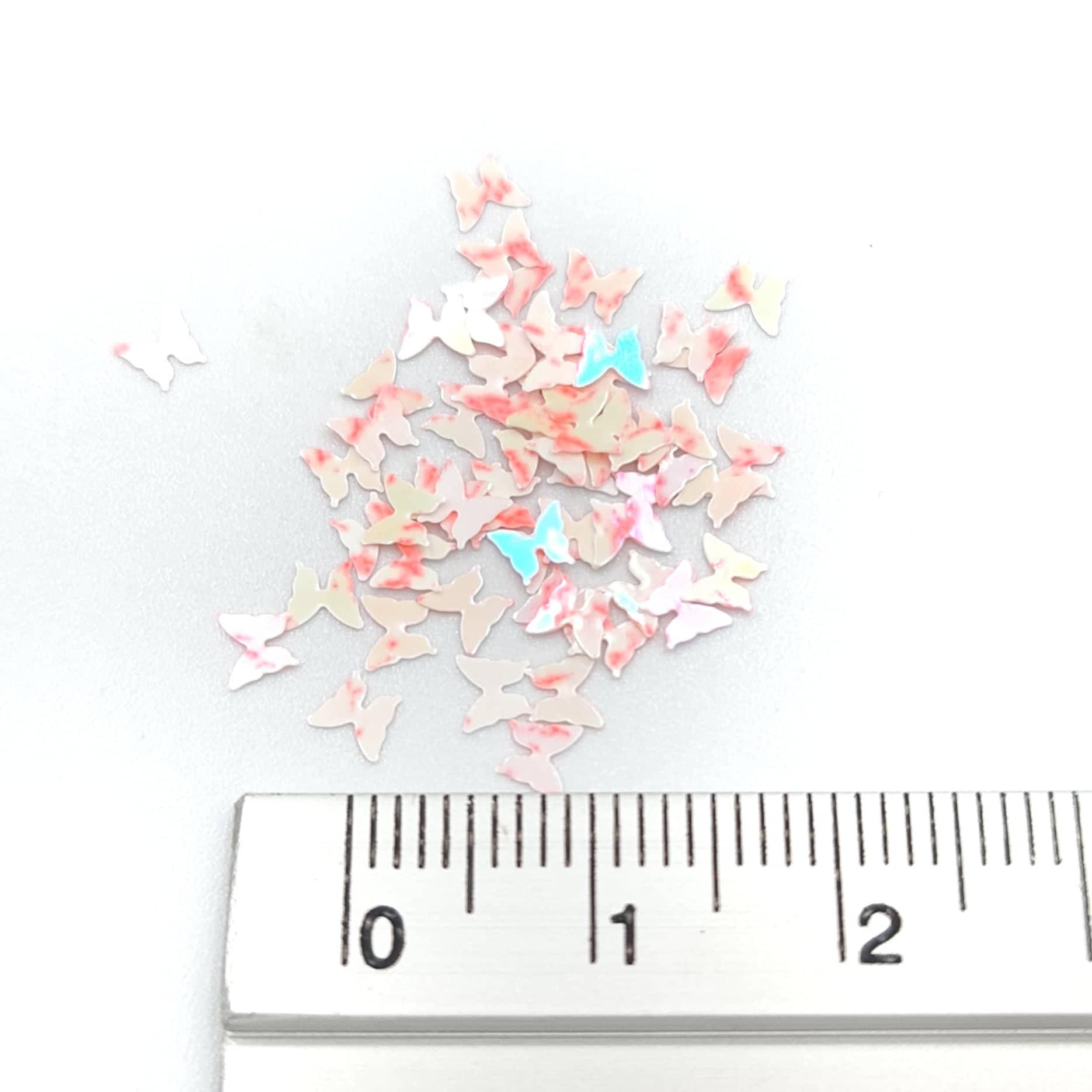 กลิตเตอร์แต่งเล็บ กลิตเตอร์ผีเสื้อ 1กล่อง/12กระปุก