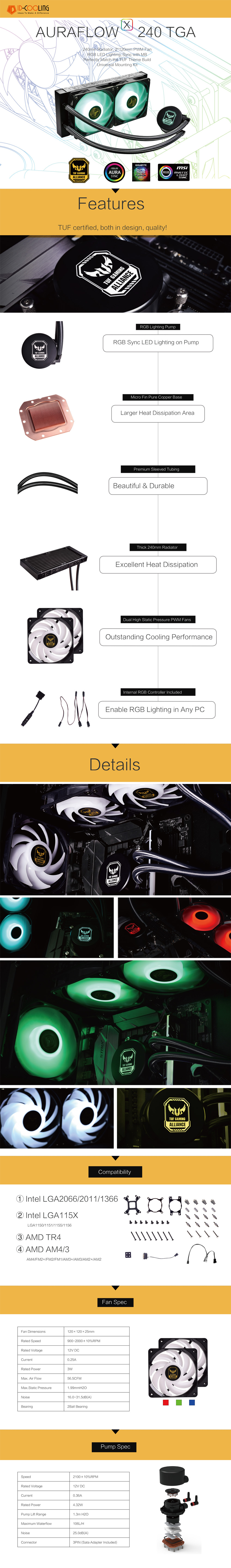 ID-COOLING AURAFLOW X 240 TGA