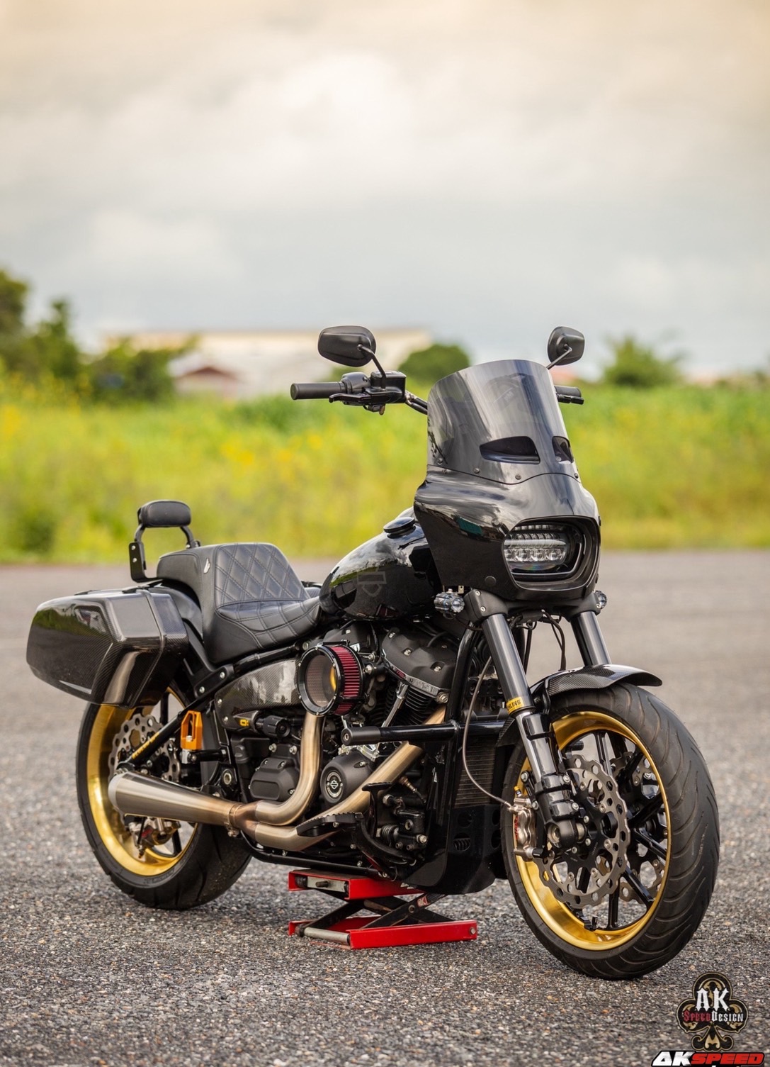 saddle bags softail carbon